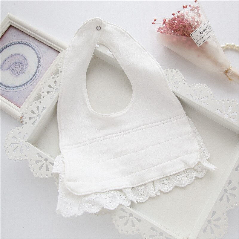 Weiche Baumwolle Neugeborenen Mädchen Lätzchen SchöNe Bowknot Spitze Kleinkind Burbs Baby Fütterung Tuch
