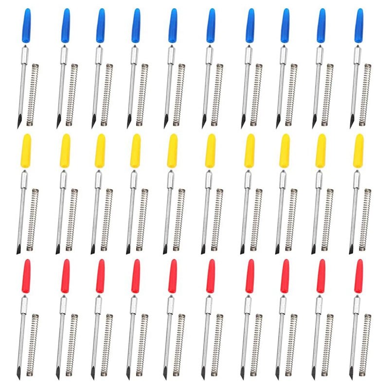 30 / 45 / 60 Degree Engraving Knives for Cb09 Cb09U Graphtec Vinyl Cutter Plotter Cutting Blades 90Pcs: Default Title