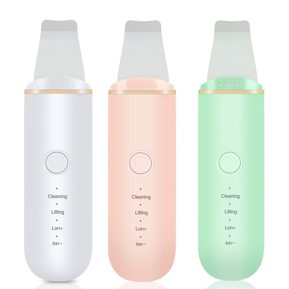 Épurateur de peau à ultrasons nettoyeur de pores pelle à éplucher visage nettoyage de la peau spatule visage grattoir Ion nettoyage vibreur visage épurateur
