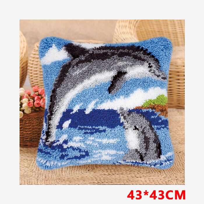 Animals Latch Hook Kit Knooppakket Smyrna Button Package Klink Haak Knoopkussen Pakket Button Pad Package Handwerken Knooppakket: BZ236-43-43