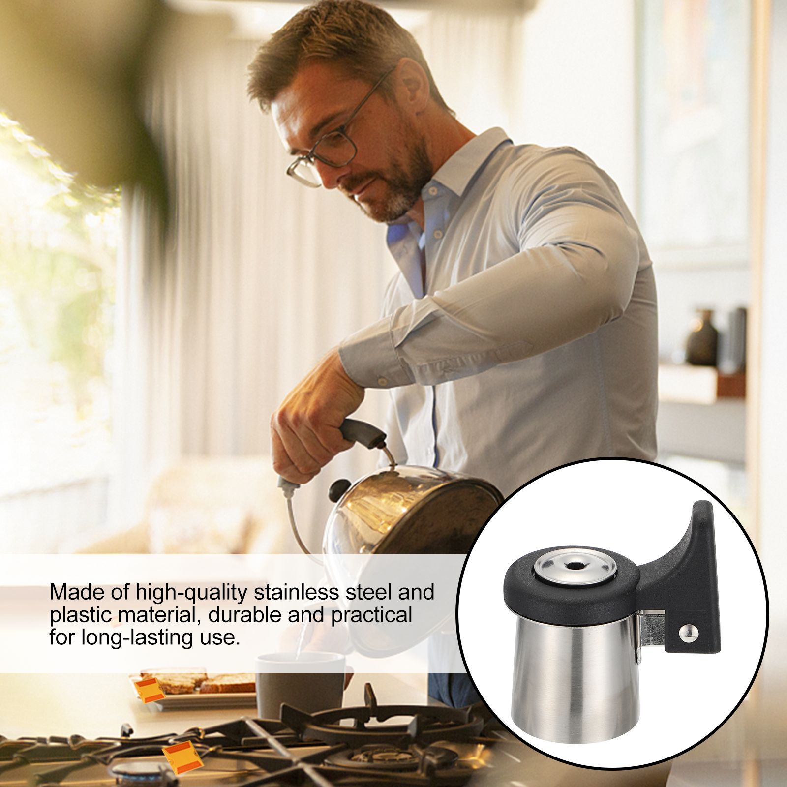 2Pcs Fluitketel Fluit Waterkoker Pijp Luid Roestvrij Staal Fluit Voorkomen Ongevallen Voor Woningen Restaurants Hotels Kantoren