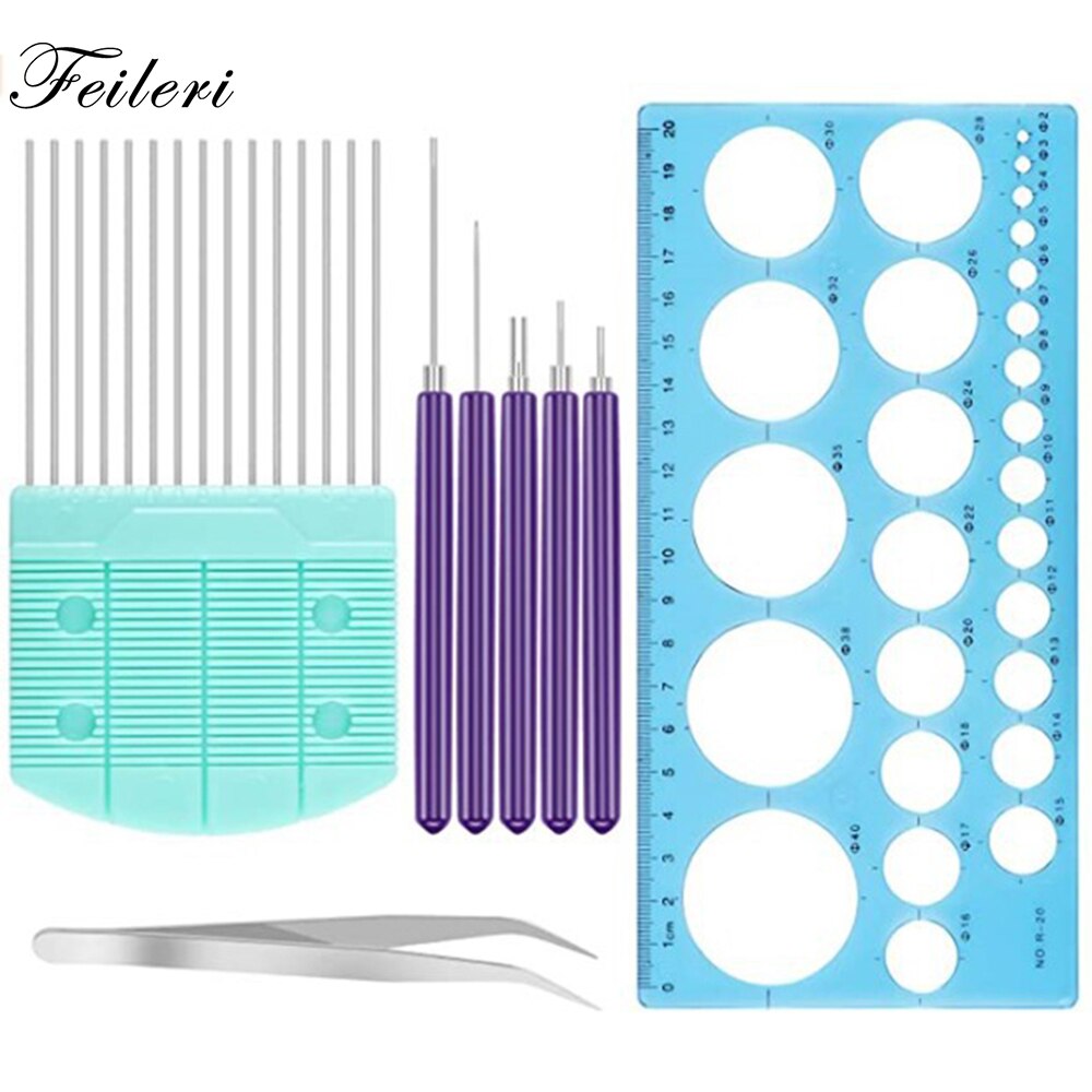 DIY Paper Quilling Tools Slotted Kit Quilling Needle Pen Curling Paper Cardmaking Project Tools Set for Beginner