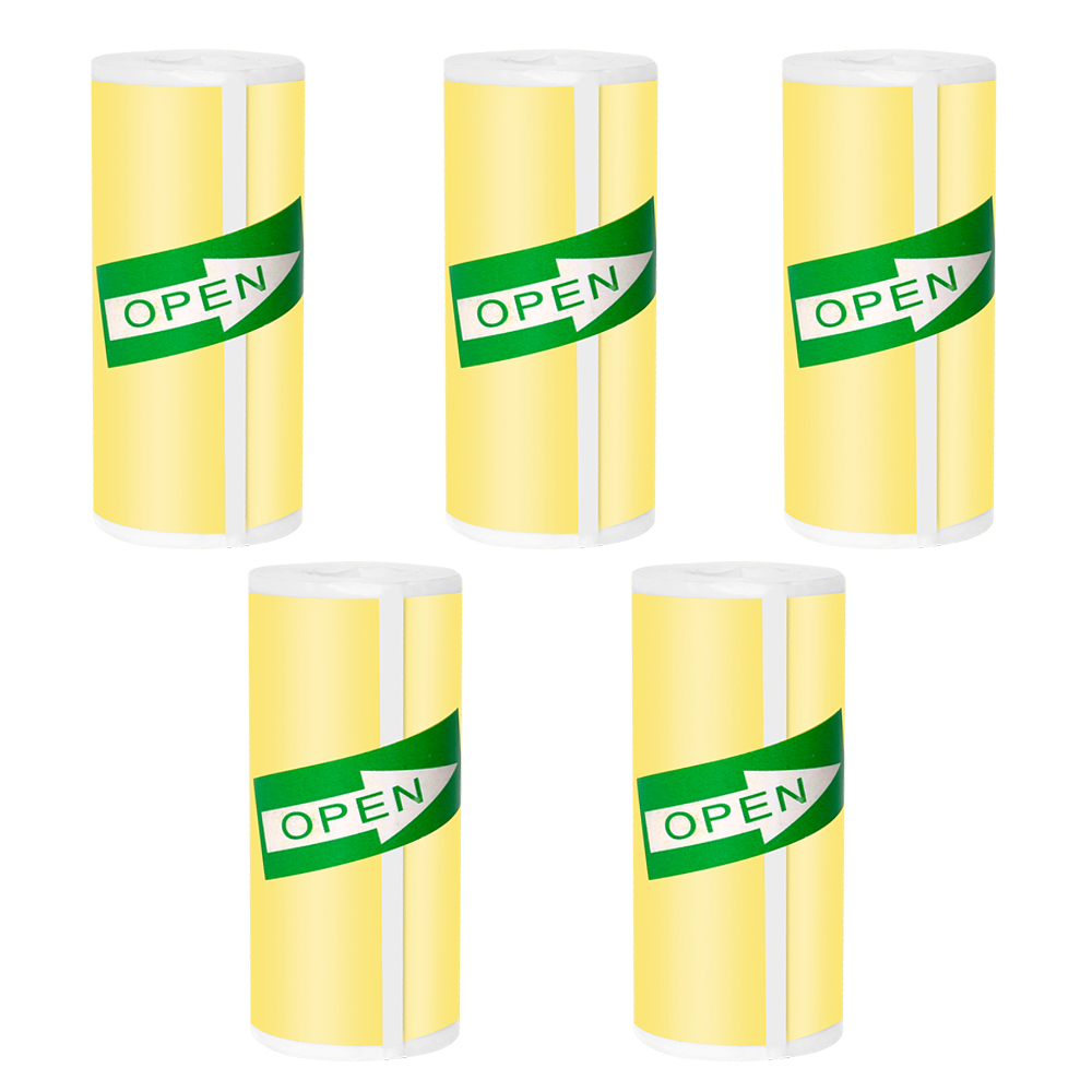 57*25MM HD Mini Printer Thermal Paper Self-adhesive Roll Paper Label Sticker Photo Inkless Printing Portable Printer Color Paper: PURPLE