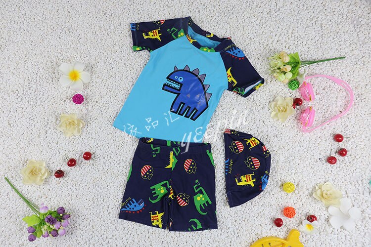 Baby Swimwear Rash Guards 9-12m Summer Cartoon Dinosaur Infant Boys Separate Quick-dry Sunscreen Beach Boys Swimwear