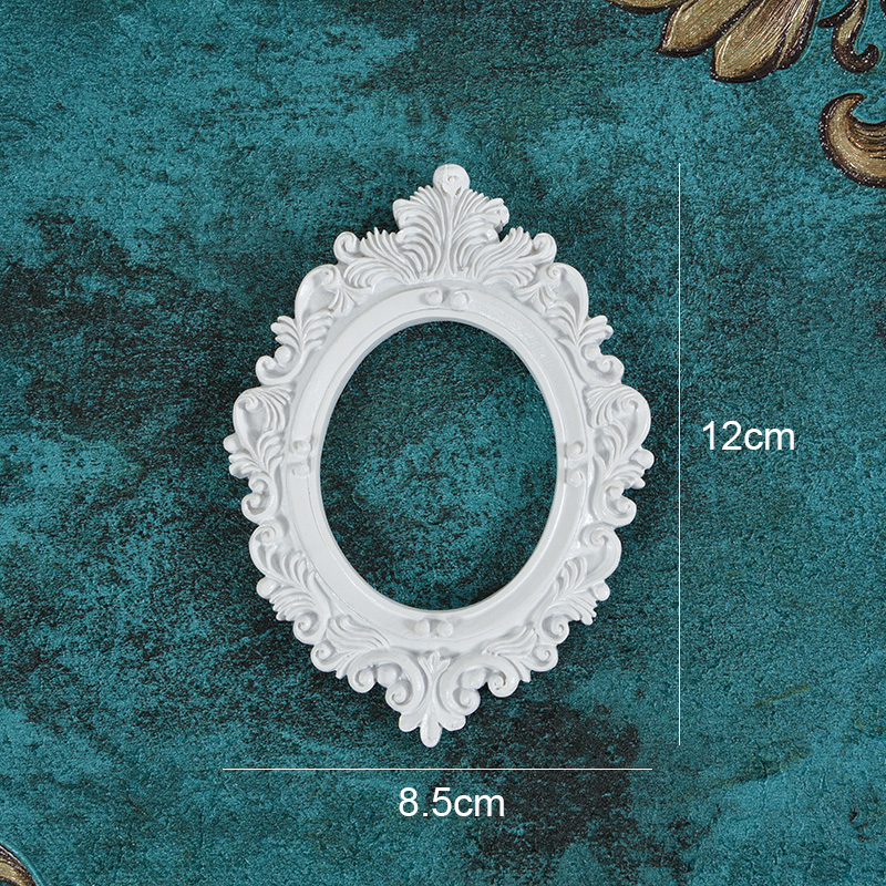 Cornice per foto bianca in resina retrò per accessori fotografici Puntelli per riprese Gioielli fai da te Decorazione murale fotografica Cornici per foto: PEACOCK BLUE