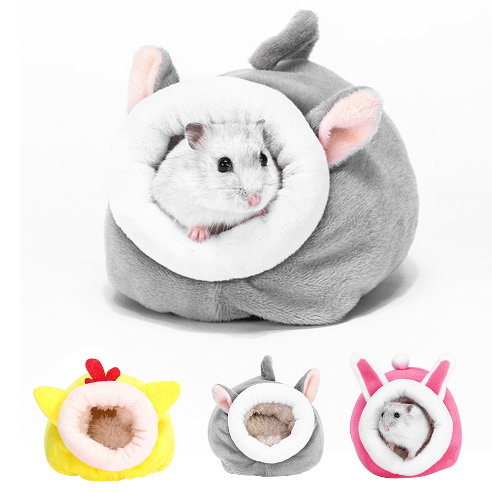 Pet Cage for Hamster Accessories Pet Bed Mouse Cotton House Small Animal Nest Winter Warm For Rodent/Guinea Pig/Rat/Hedgehog