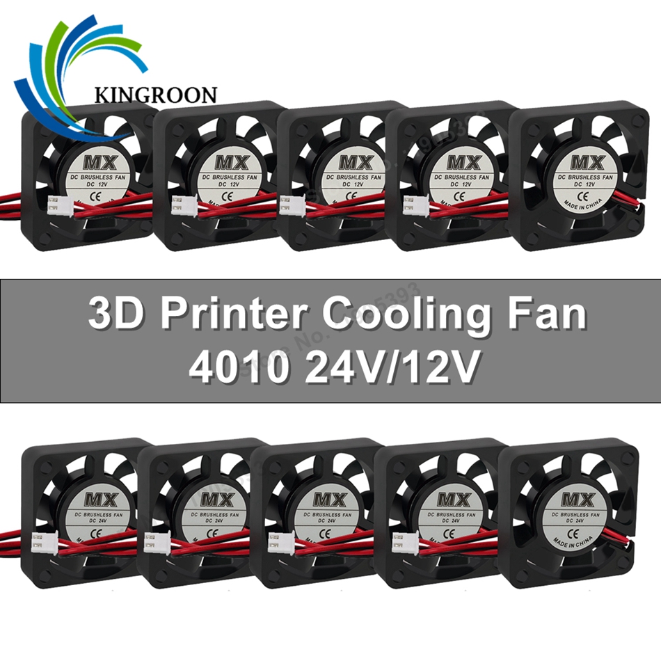1~10pcs 3D Printer Cooling Fan 4010 DC 24V 12V Blower 40X40 X 10mm Hydraulic Bearing Brushless, 3D Printer Cooler Fan
