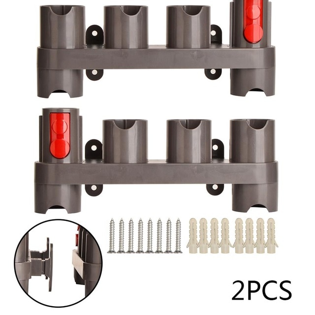 Soporte de almacenamiento para Dyson V11 Dok, piezas de limpiador al vacío sin perforaciones, soporte de almacenamiento, 9 agujeros, práctico adaptador de herramientas de extensión: D