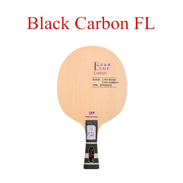 Raqueta de Ping Pong, raqueta de carbono, color negro, azul, amarillo, novedad de 729: Black Carbon Long