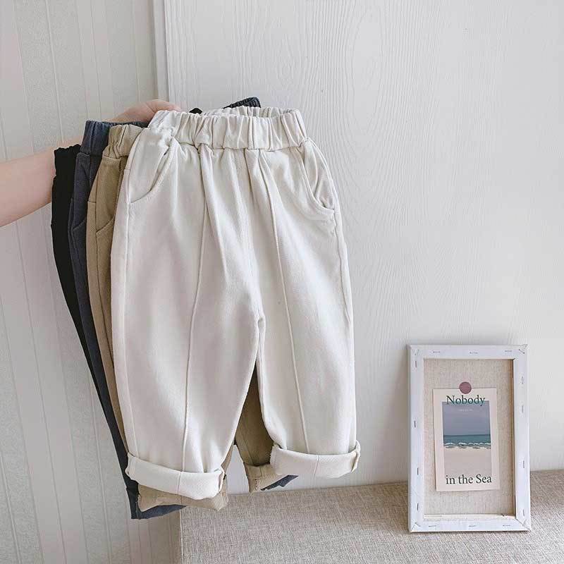 Ropa de primavera y otoño para niños y niñas, pantalones largos informales, estilo coreano, P5709,