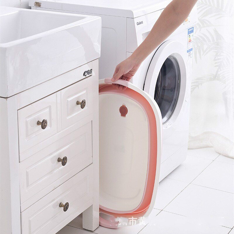 Folding Laundry Large Bason Portable Folding Household Basin Large Thick Plastic Basin Laundry Basin