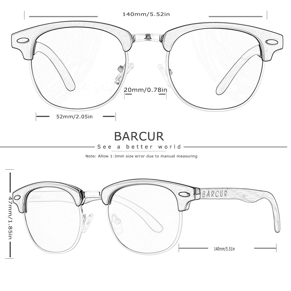 BARCUR gafas de sol de madera Natural para mujer, gafas de sol polarizadas de nogal para hombre, gafas de madera hechas a mano, accesorios, gafas