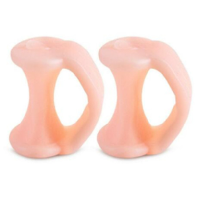 2 Stuks Teenseparators Teen Siliconen Bunion Guard Voetverzorging Orthopedische Vinger Teen Separator Correctie Pad Foot Care Tool: Light Grey