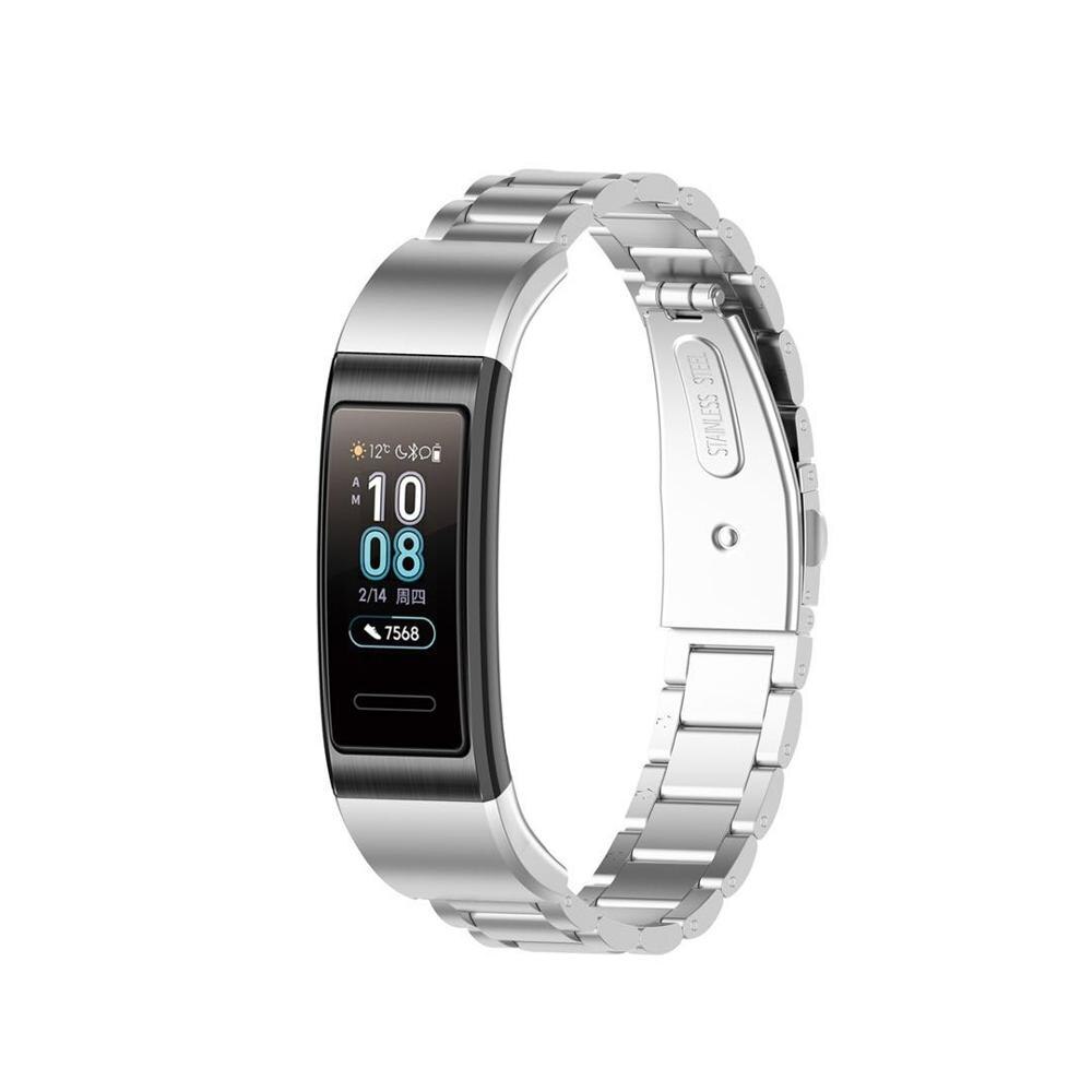 Para Huawei Band 4 Pro / Band 3 Pro pulsera inteligente de correa Milanesa magnética correa de acero inoxidable correa de reloj pulsera: Silver 2
