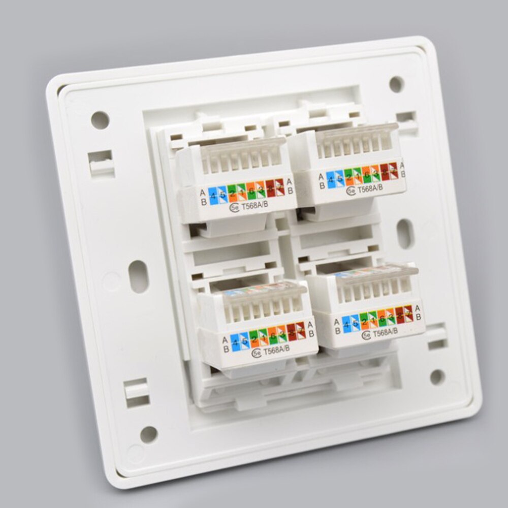 1Pcs Computer Aansluitpaneel 86X86 Type RJ45 CAT5E Computer Netwerk Module Aansluitpaneel Kabel Interface Outlet Muur socket