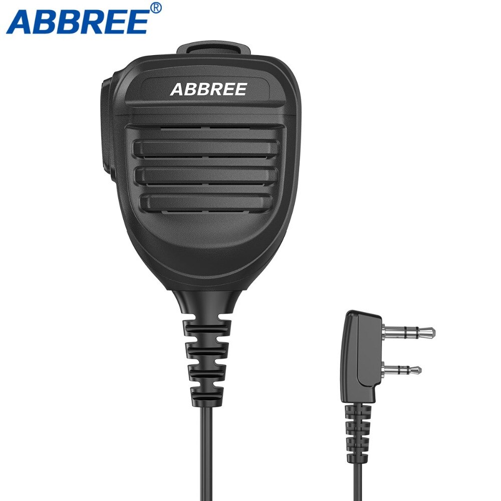 Abbree Imperméable PTT Haut-Parleur D'épaule Micro POUR Baofeng DM-860 DM-1701 DM-X DMR UV-82 UV-5R Talkie-walkie Radio Bidirectionnelle: black 780