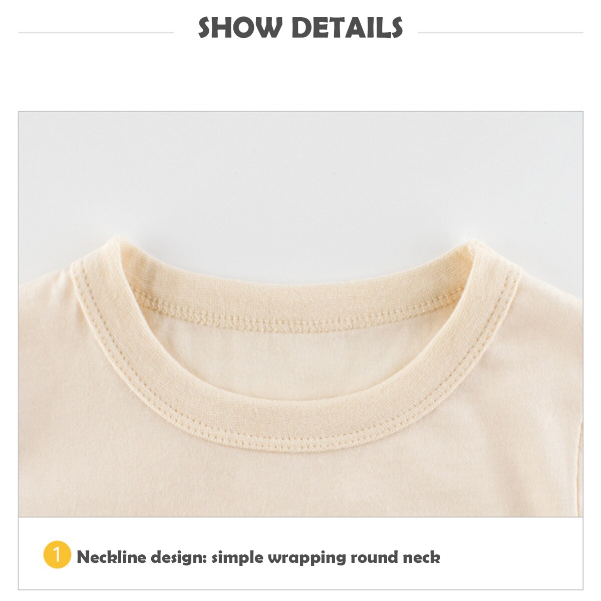 T-shirt à manches courtes et col rond pour bébé fille, vêtements d&#39;été à la
