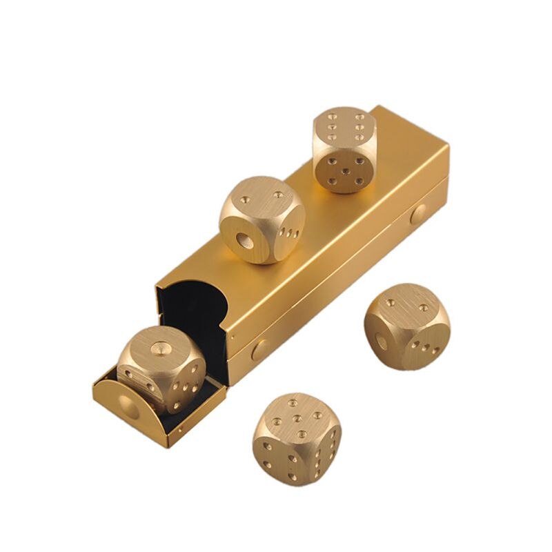 5pcs Aluminum Alloy Dice Whisky Dice Stones Ice Cubes Bucket Reusable Chilling Stones For Whiskey Portable Entertainment Props: J1