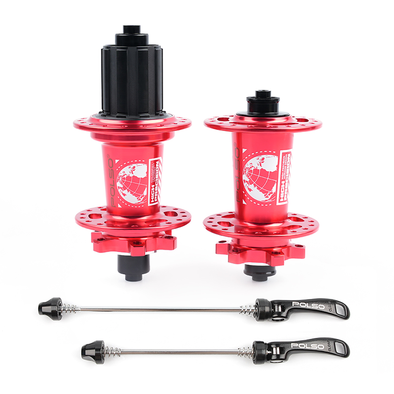 POLSO MTB Hub QR 32H 36H 7 Bearings 120 Clicks 100x15mm 142x12mm Boost 8 9 10 11 12 Speeds Disc Brake Bicycle Hubs: Orange