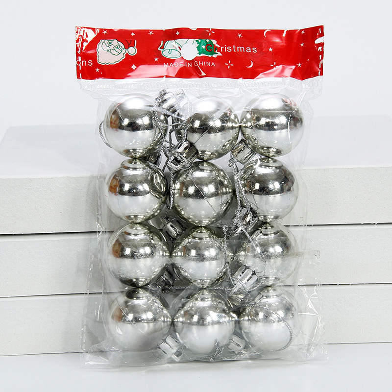 12Pcs Christmas Balls Christmas Tree Ornaments Ball Xmas Hanging Tree Pendants Home Party Decor Year Noel Navidad: light yellow
