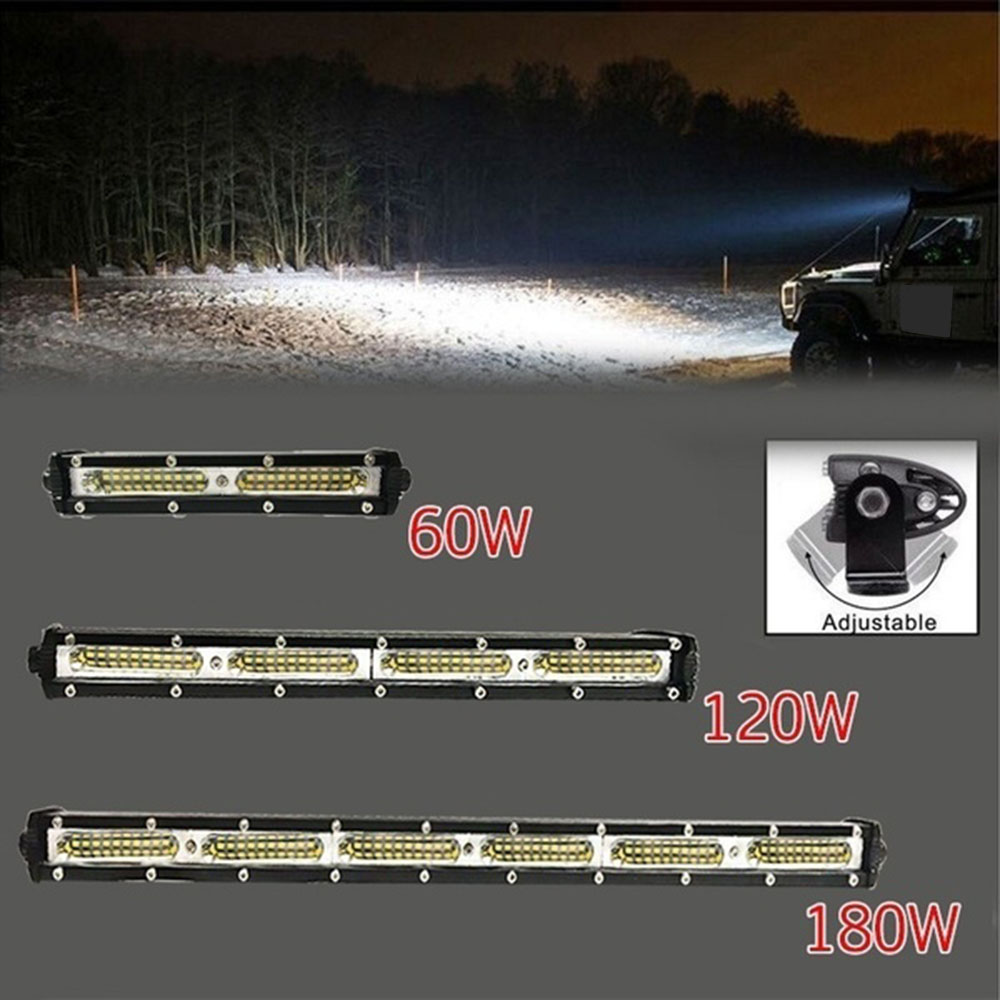 7/13/19 inch 60 W/120 W/180 W LED Light Bar Spotlight Zoeklicht voor tractor Auto Motorfiets Oprit Lamp Worklight