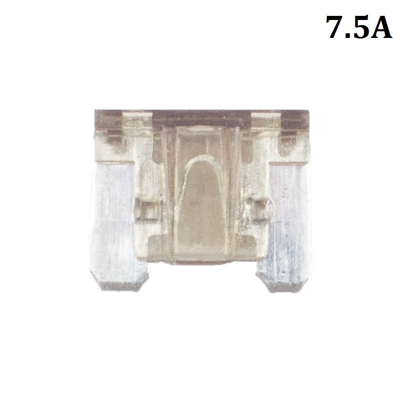 100pcs automotivo pc e liga de zinco de baixo perfil mini fusíveis 5a 7.5a 10a 15a 20a 25a 30a fusível de carro: 7.5A