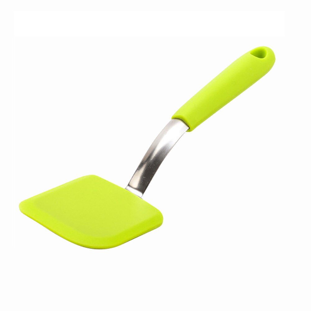 Cooking Green Heat Resistant Long Handle Utensils Silicone Fried With Hole Turners Shovel Steak Non-stick Kitchen Easy Clean