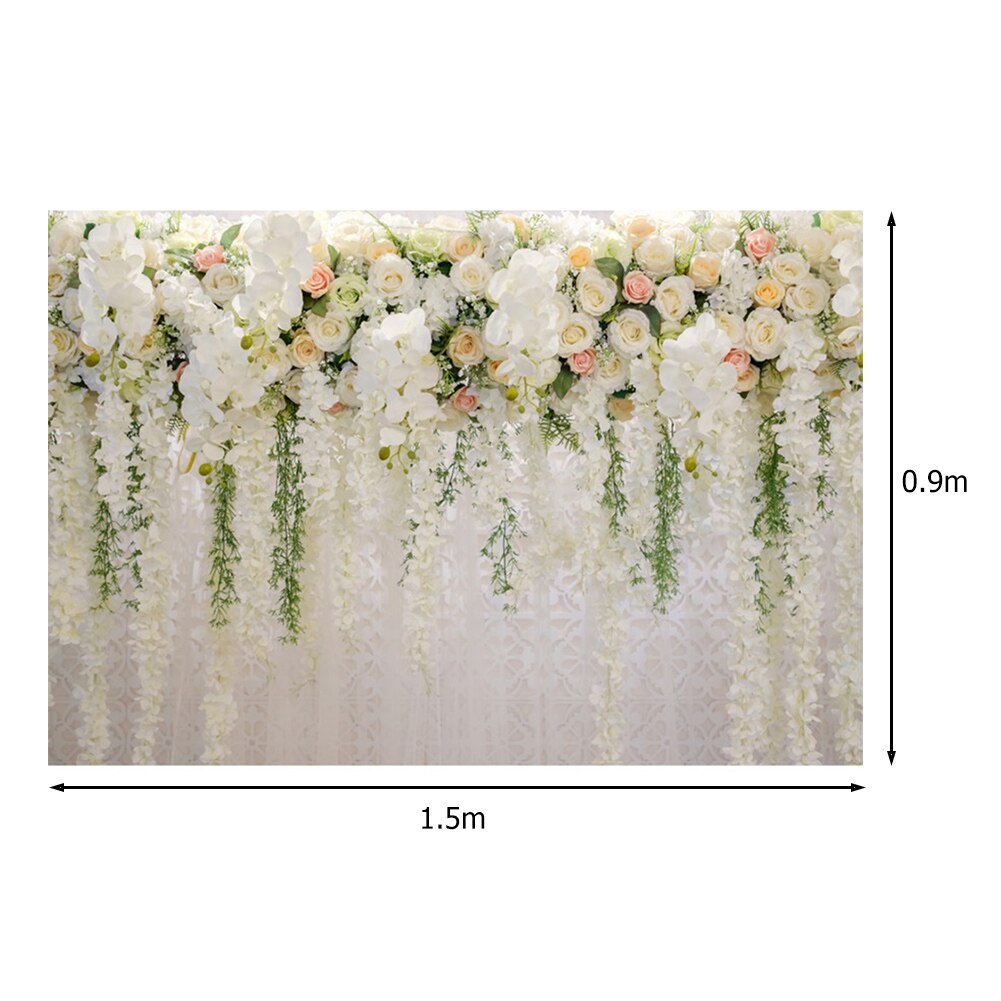 Photography Props Backdrop Cloth Photographic Background Cloth European Wedding Flowers Background for Video