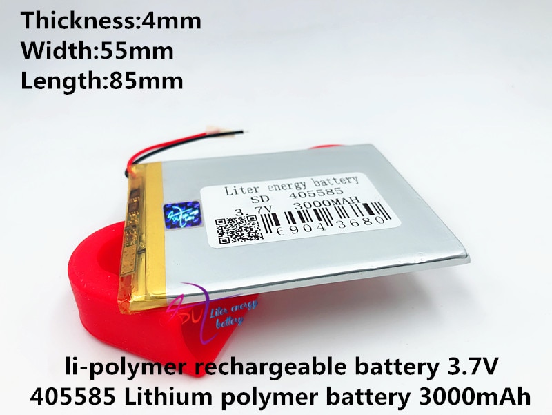 Bateria de polímero de lítio 405585 v 3.7 mah, mais nova bateria recarregável de íon de lítio acumulador para banco de energia móvel diy, e-book