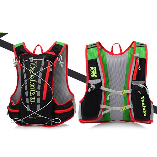 Vrouwen Running Rugzak Waterfles Houder Waterdicht Voor Telefoon Trail Fanny Pack Running Sport Marathon Hydratatie Camping Bag: groene kleur