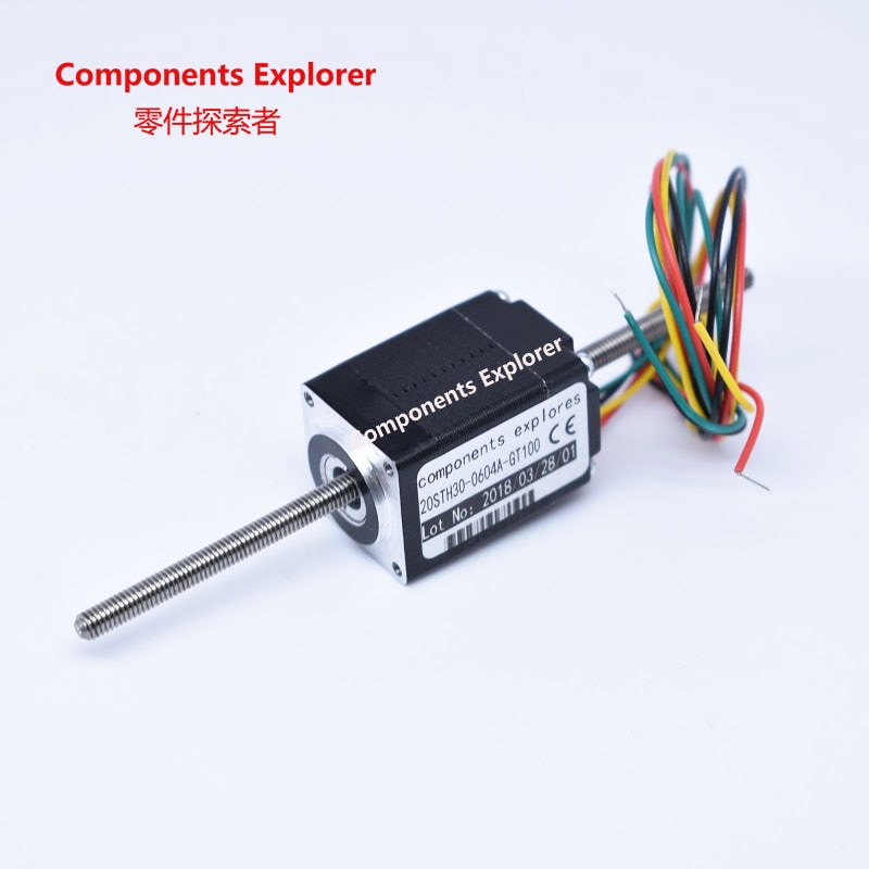 Nema8 Non-Captive Steppes motors 20STH30-0604A-GT100,100mm length leadscrews