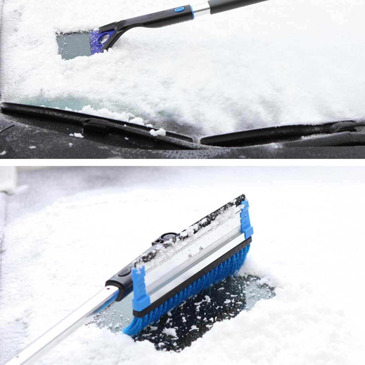 6 in 1 pala per auto rimozione della neve scongelamento del ghiaccio raschiando spazzaneve spazzola con protezione tergicristallo per impostato di strumenti invernali per veicoli