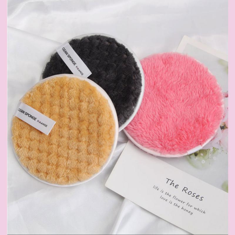 1PCS Lazy Makeup Remover Double-sided Microfiber Makeup Remover Puff