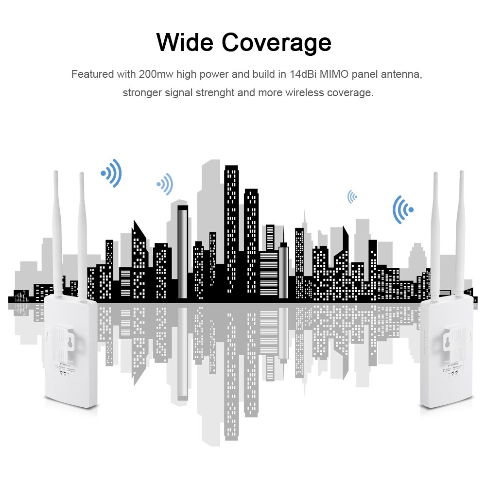 300Mbps Wireless WiFi Signal Extender Network Antenna Signal Amplifier 802.11n/b/g Signal Booster High Power 2.4GHz Outdoors