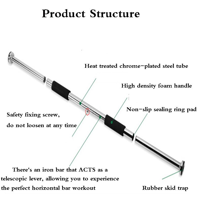 Multifunctional Horizontal Bar For Home 200kg Adjustable Indoor Exercise Pull Up Training Bar Sport Fitness Sit-up Gym Equipment