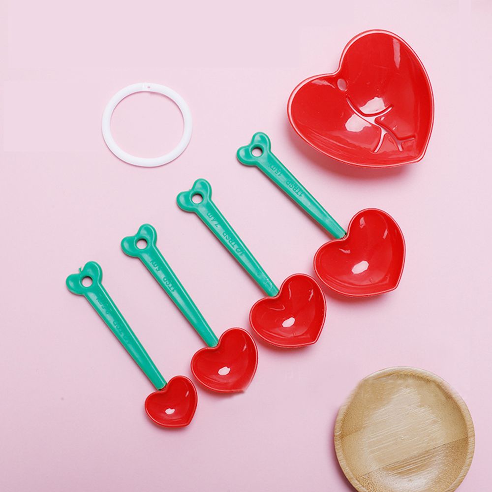 5 teile/satz Herz bilden Messlöffel Scoop Küche Werkzeug DIY Ei Weiß Separator Multifunktions Messbecher