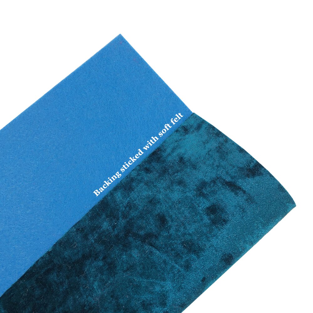 Rainbow 30x30cm Size Gorgeous Velvet Fabric Sheet Backing Sticked Soft Felt for Bows, Earrings, and Crafts DIY