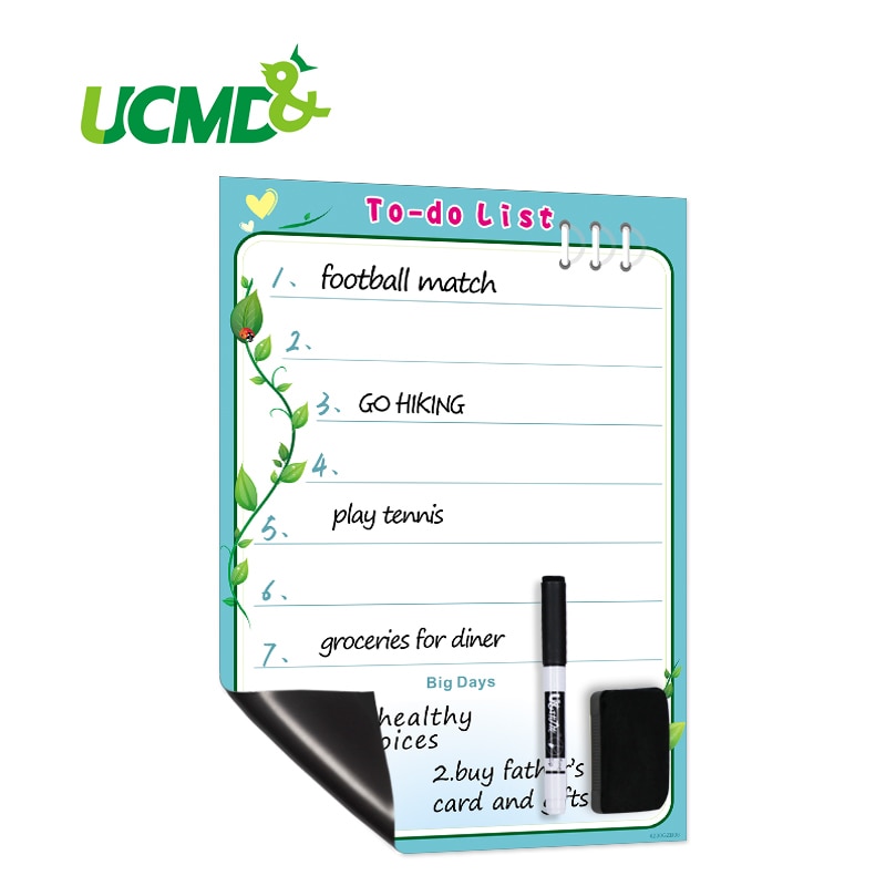 Magnetische Dagelijkse Planner Maandelijkse Organizer Whiteboard Uitwisbare Boards Magneten Te Doen Lijst Tijdschema Voor Keuken Koelkast 42X30 Cm