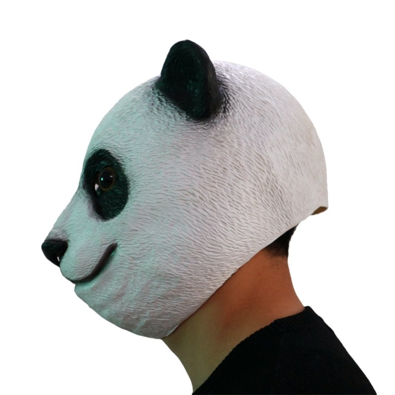 Animal Shape Panda Mask Novelty Latex Halloween Mask Funny Cute Dance Cosplay Props Mascaras De Latex Realista Party Supplies