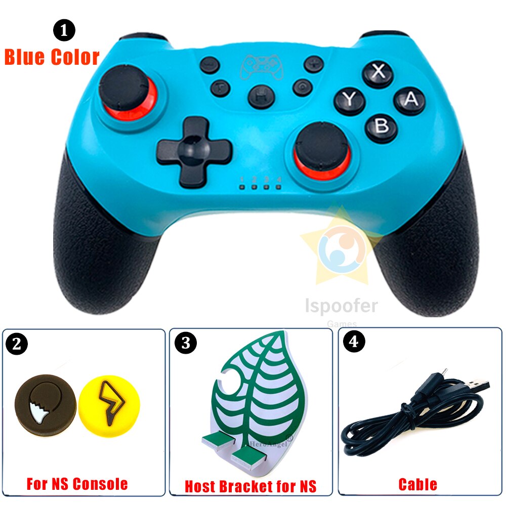 Wireless Bluetooth Gamepad For Nintend Switch Pro NS-Switch Pro Game Joystick Console for Switch Control with 6-Axis Handle: Blue 4IN1