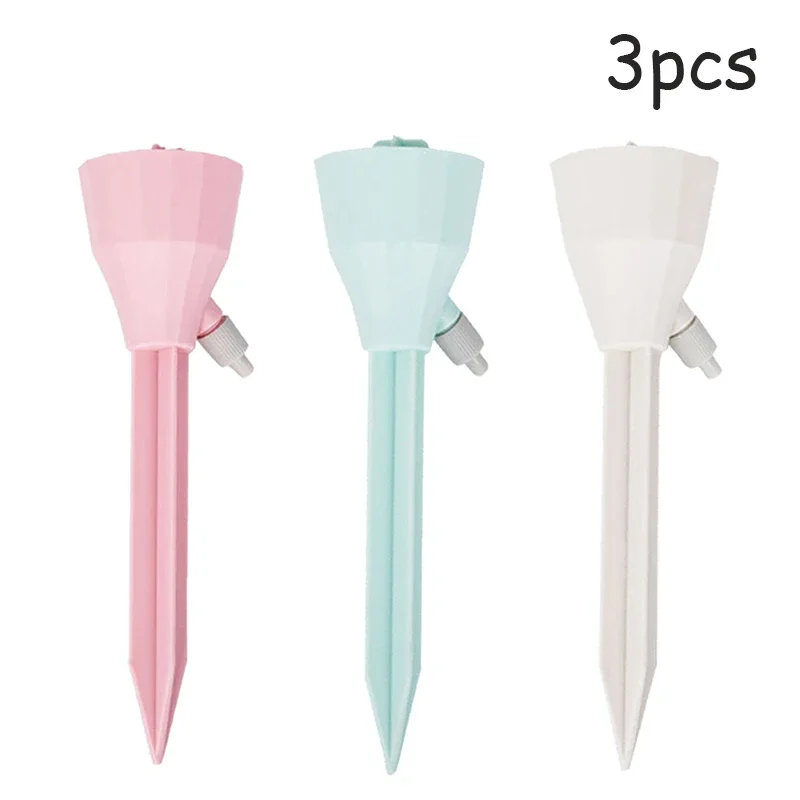 3 pezzi accessori per vasi da fiori per piante gocciolatore gadget per irrigazione automatica a goccia da giardino forniture per punte per irrigazione automatica verde/rosa/bianco: Borgogna
