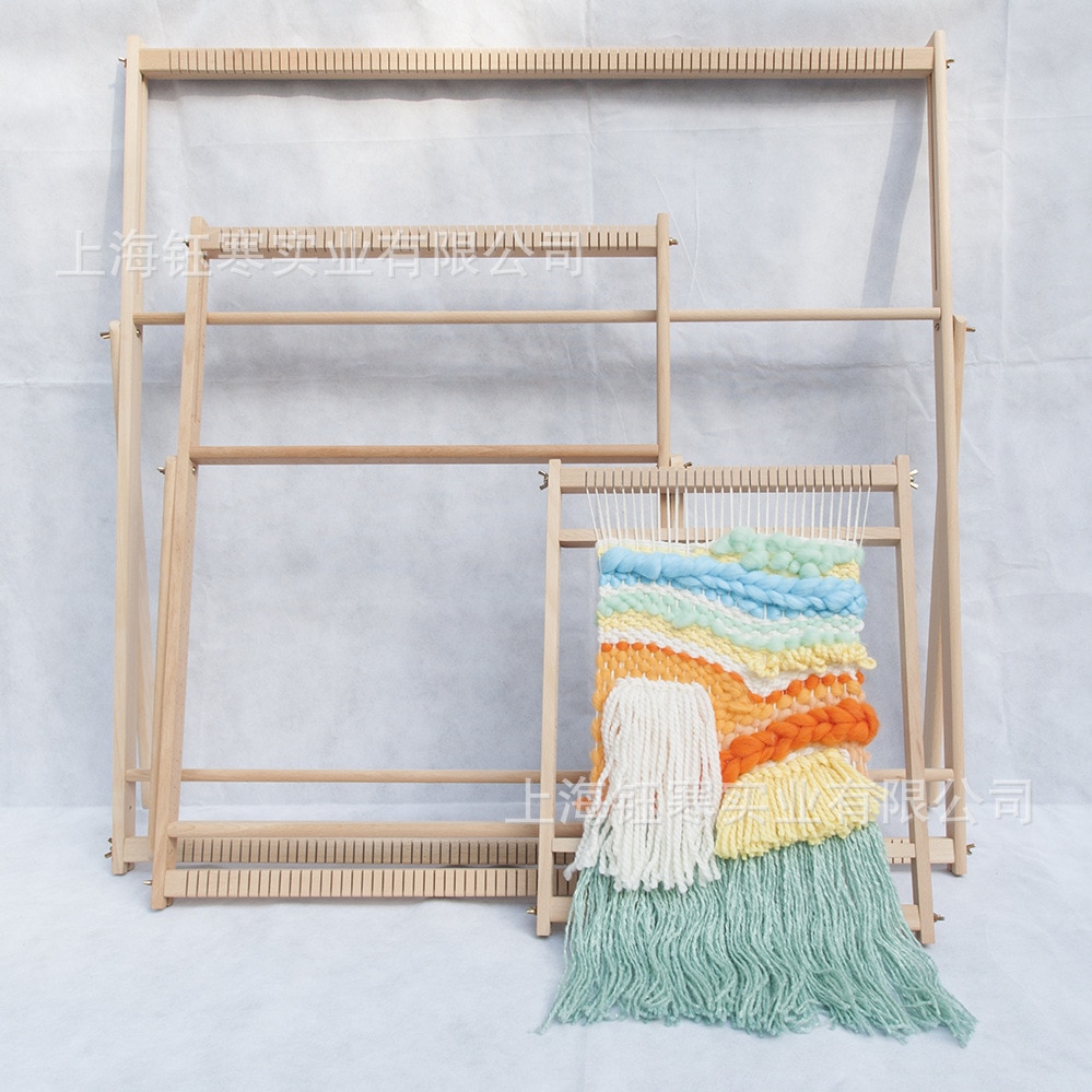 Factory price wood tapestry weaving machine Hand-made looms DIY square frame knitting machine with Smooth surface Beech wooden
