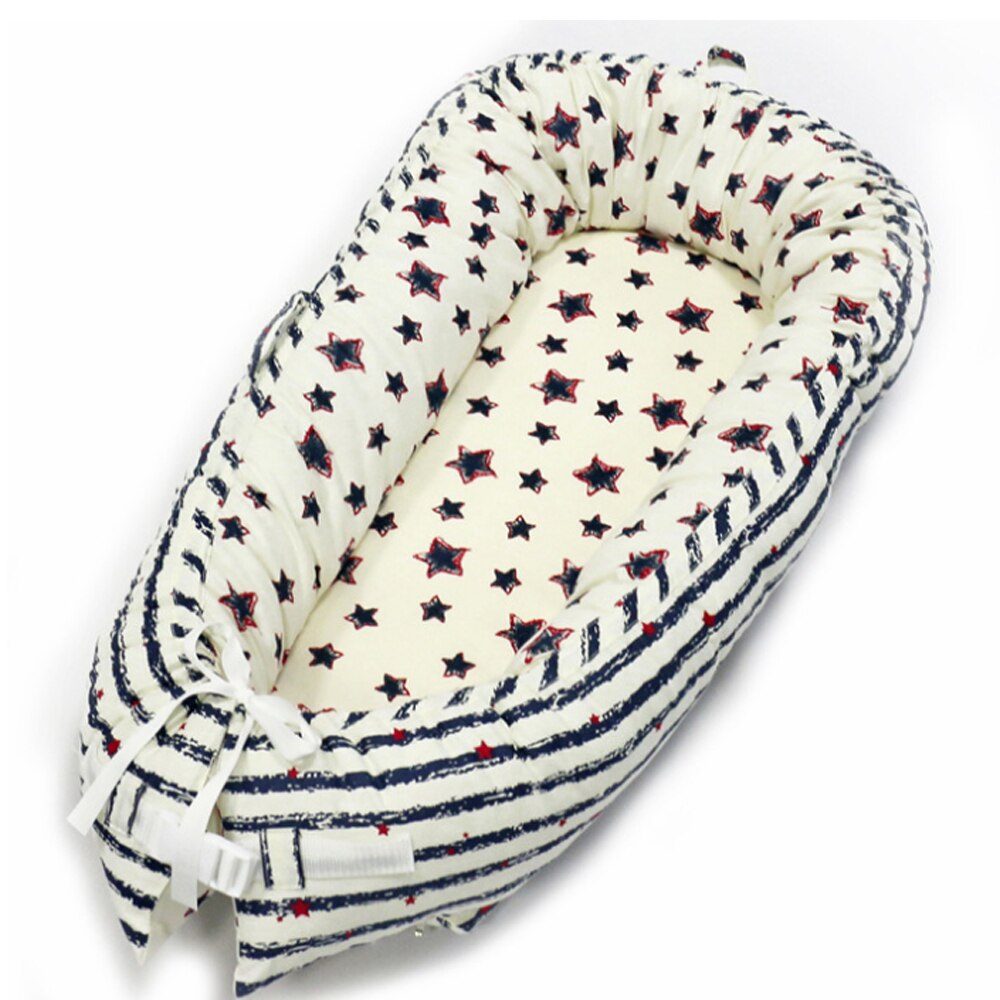 Baby Nest Bed Portable Crib Infant Toddler 100% Cotton Fabric Bed Cradle for Newborn Cots Nursery Washable: style 3