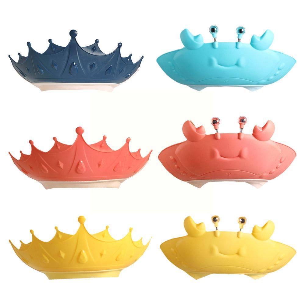 Verstelbare Kroon Baby Shower Cap Babyshampoo Cap Kids Zuigelingen Douche Bad Beschermen En Protector Waterdicht Cover Caps Chil V9H7