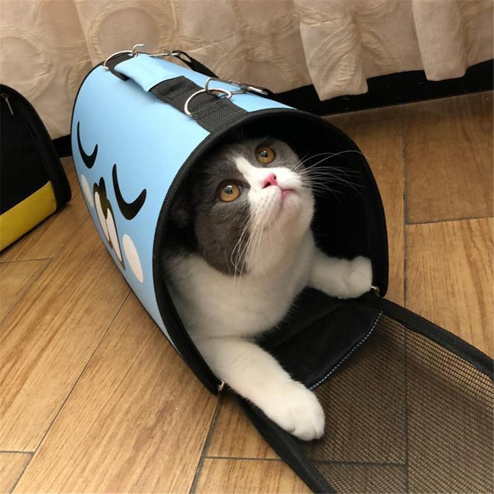 Portable Pet Carrier Bag Cat Outdoor Breathable Shoulder Handbag Dog Collapsible Mesh Folding Cage Puppy Travel Kitten Backpack