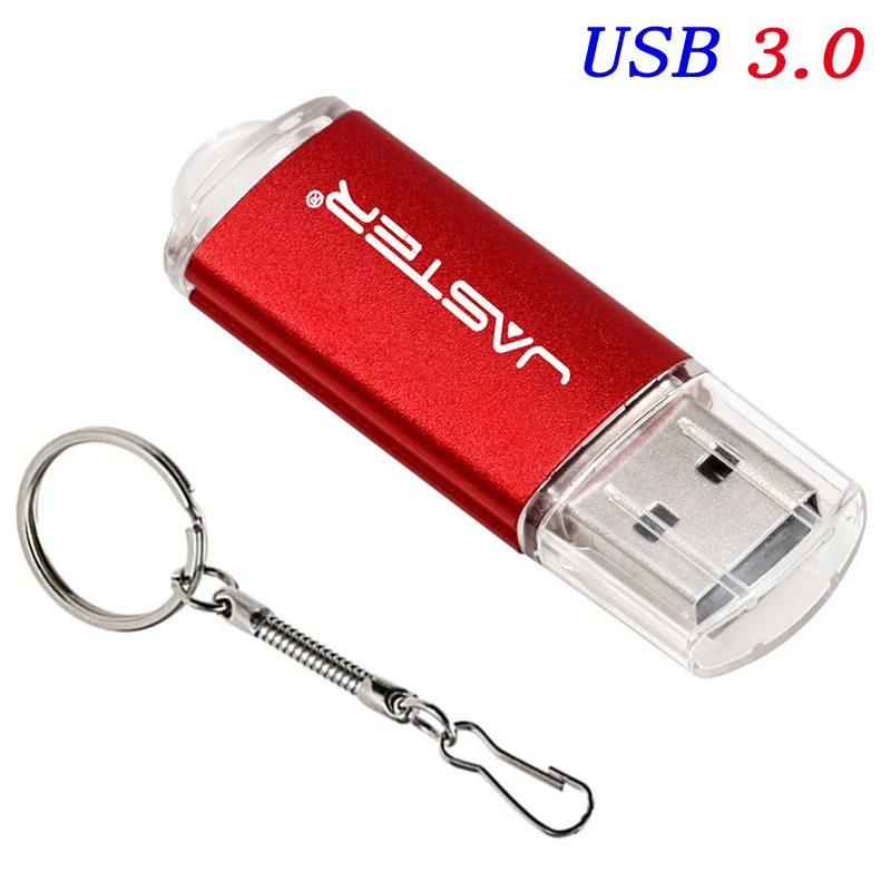 Black USB 3.0 Flash Drive 128GB High Speed Pen Drive 64GB Free Key Chain Memory Stick 32GB Plastic Metal Blue USB Stick 16GB: Red / 16GB