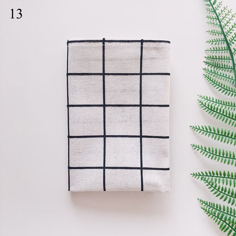 Plaid Cotton Placemat Fabric Table Mats Napkins Simple Japanese Style Tableware Kitchen Tool: 13