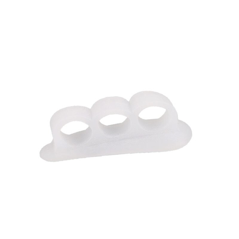 2 stk silikone gel fodfingre tre huls tåseparator fodbeskytter knystjustering hallux valgus beskyttelse fodpleje