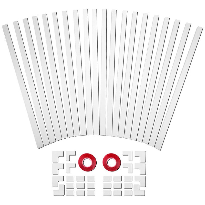 Kabeldöljare, pvc mini sladdskydd, målningsbart raceway kit för att dölja en enda ethernet-kabel, högtalarkabel , 2- pack: Default Title