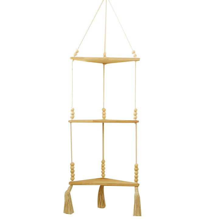 Estante de almacenamiento Triangular de madera, estante para maceta, decoración del hogar, estantes flotantes, decoración estética para habitación, accesorios artísticos de pared para jardín